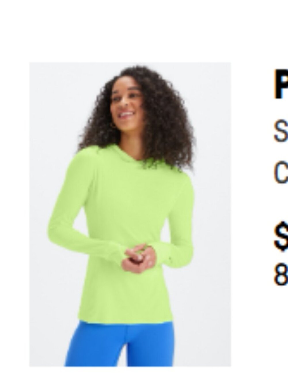 Fabletics Neon Lime Racerback Sports Bra and Cropped Leggings and - Picture 7 of 8